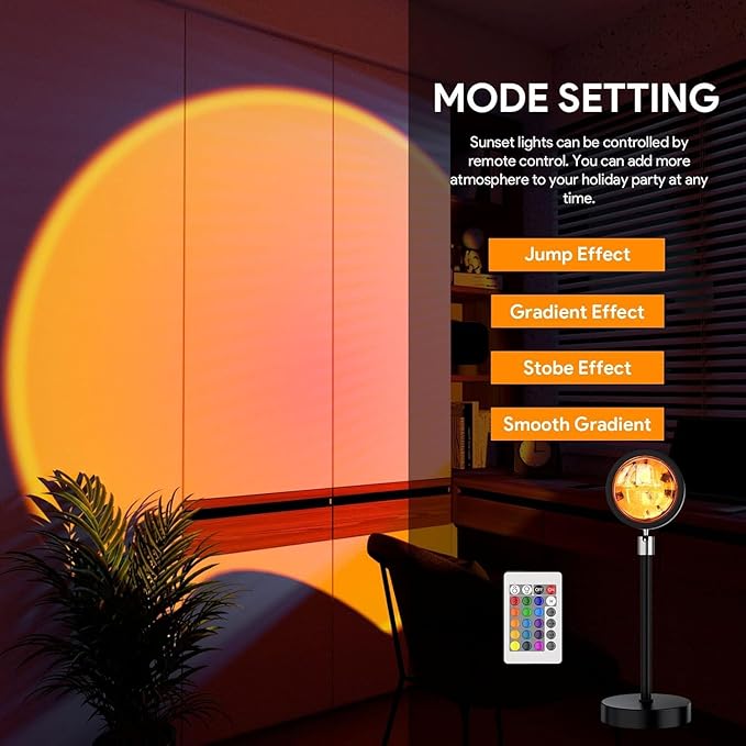 YUMIGlow Sunset Lamp 16 Colors | Remote Control | 360° Rotation