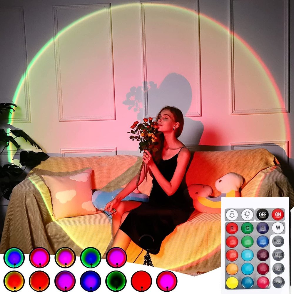 YUMIGlow Sunset Lamp 16 Colors | Remote Control | 360° Rotation