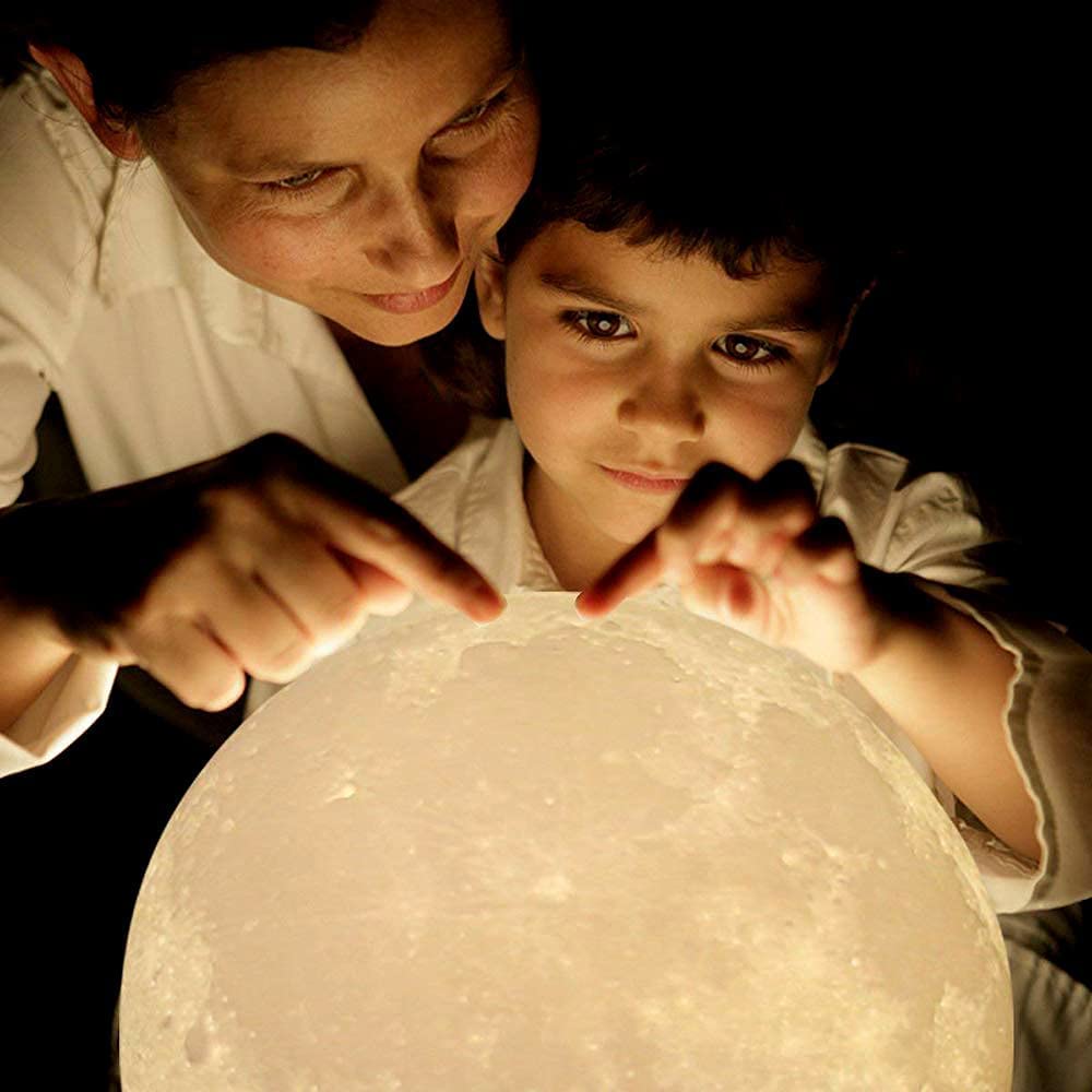 ๐ YumiGloW 3D Touch-Control Moon Lamp โ 15CM | Multicolor