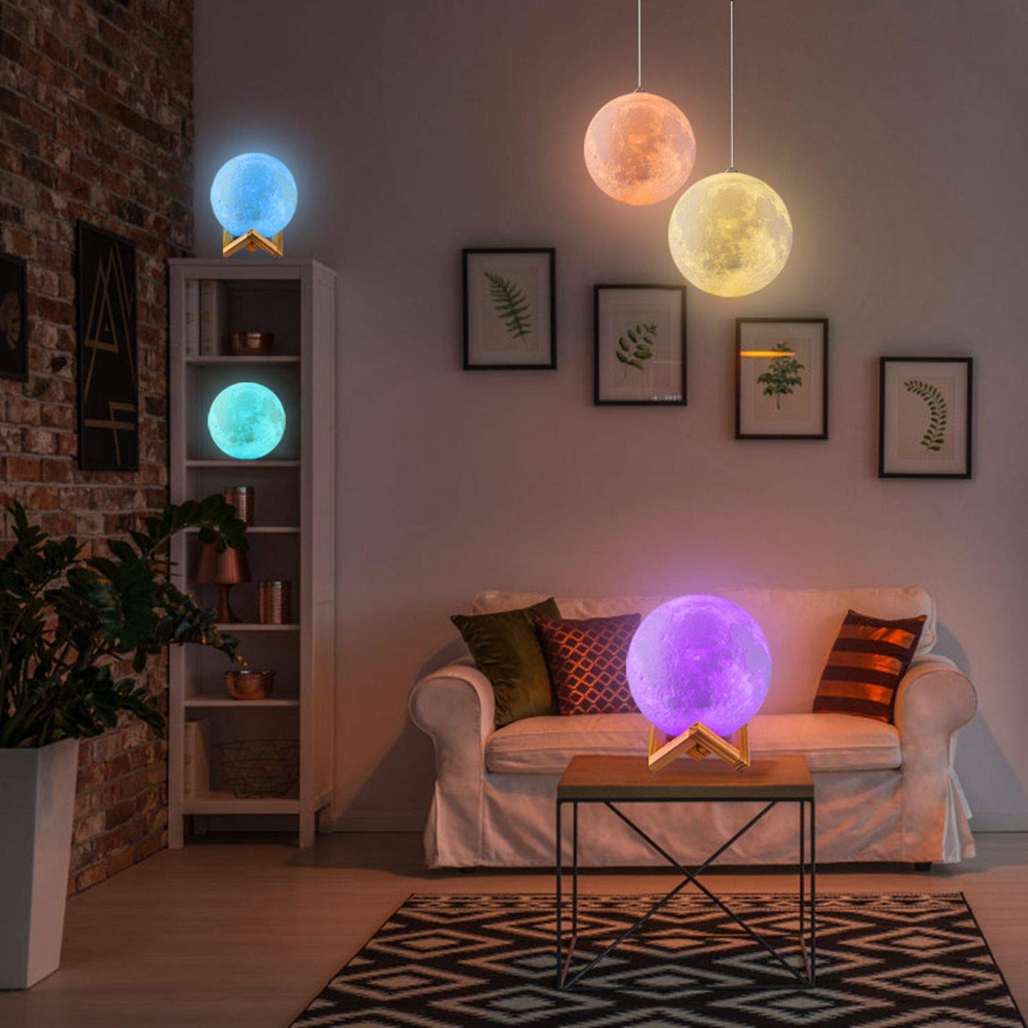 ๐ YumiGloW 3D Touch-Control Moon Lamp โ 15CM | Multicolor