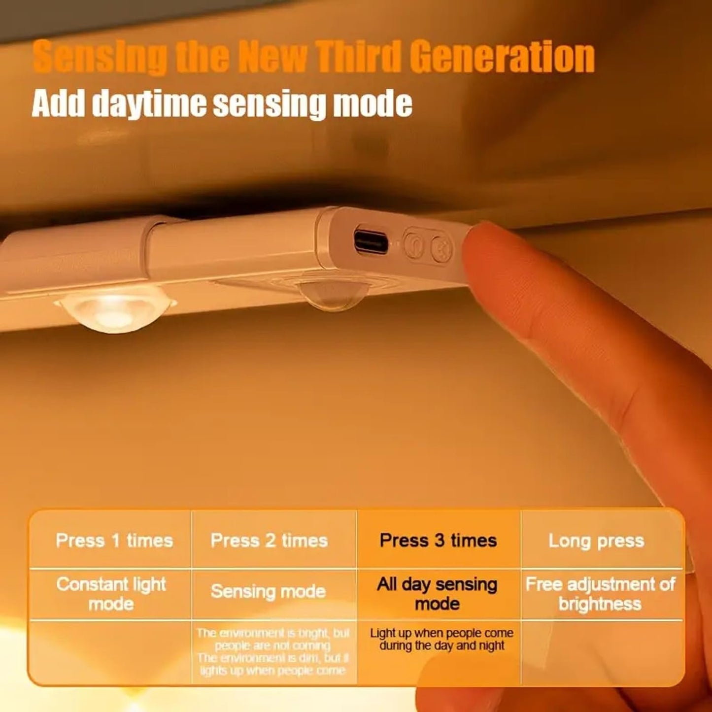 YUMI GlowSense Motion sense Light Rechargable | Aesthetics | motion sensor