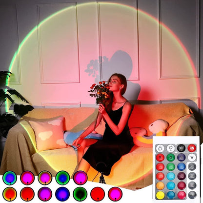 YUMIGlow Sunset Lamp 16 Colors | Remote Control | 360° Rotation