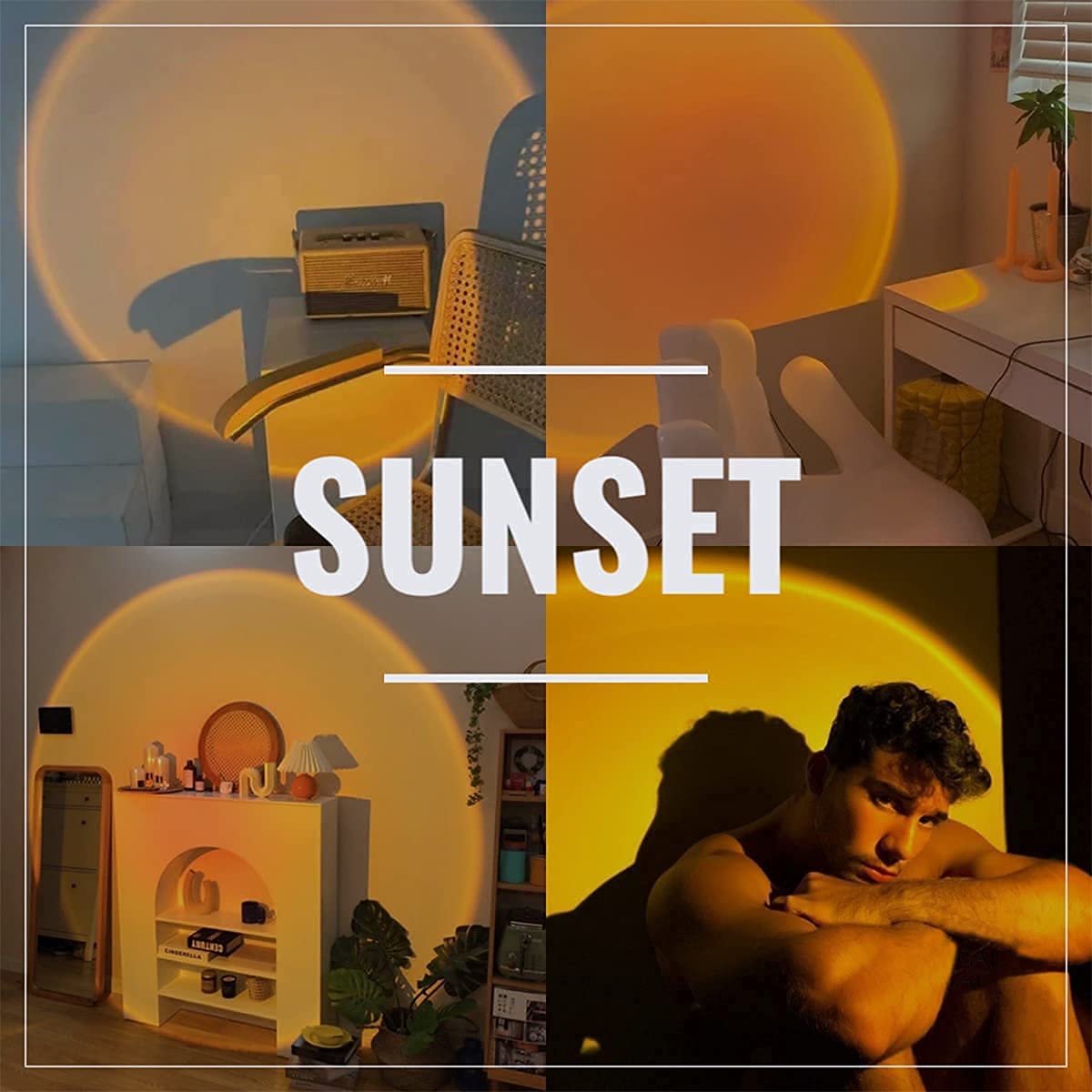 YUMIGlow Sunset Lamp 16 Colors | Remote Control | 360° Rotation