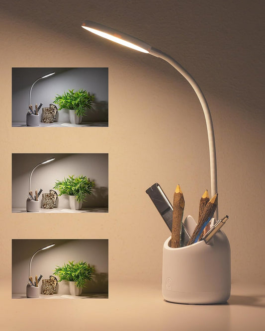 YUMIGloW Study Lamp 3 Color Modes | Rechargeable | Pen & Phone Holder