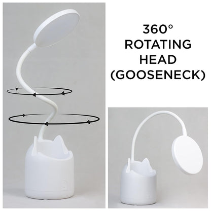 YUMIGloW Study Lamp 3 Color Modes | Rechargeable | Pen & Phone Holder