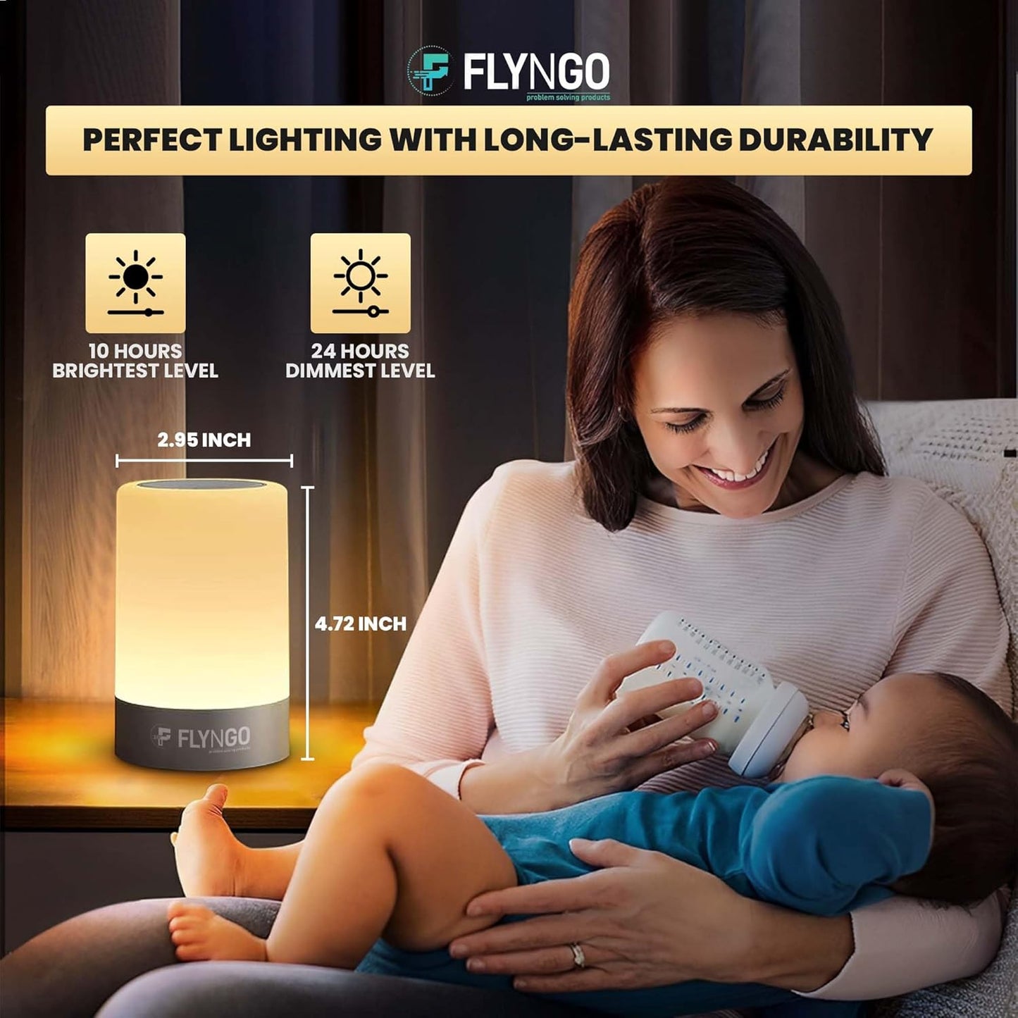 LumiGloW Touch LED Night Lamp –3 Brightness Levels | USB Rechargeable | Minimalist Design