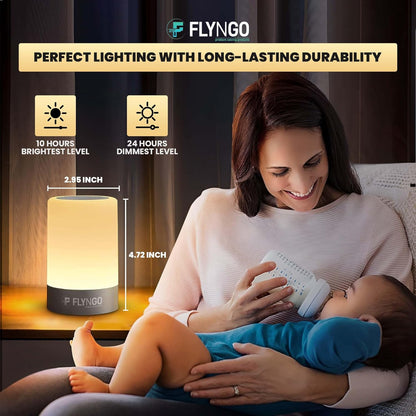 LumiGloW Touch LED Night Lamp –3 Brightness Levels | USB Rechargeable | Minimalist Design