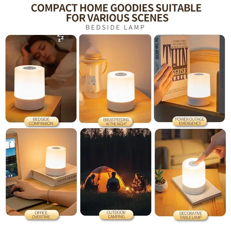 LumiGloW Touch LED Night Lamp –3 Brightness Levels | USB Rechargeable | Minimalist Design